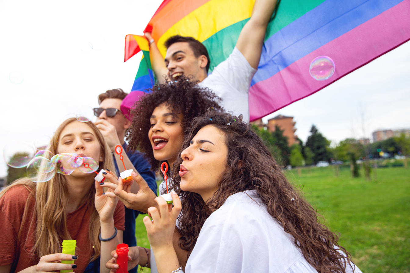 Pride day! Friends celebrating